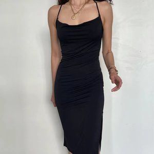 Black suspender skirt